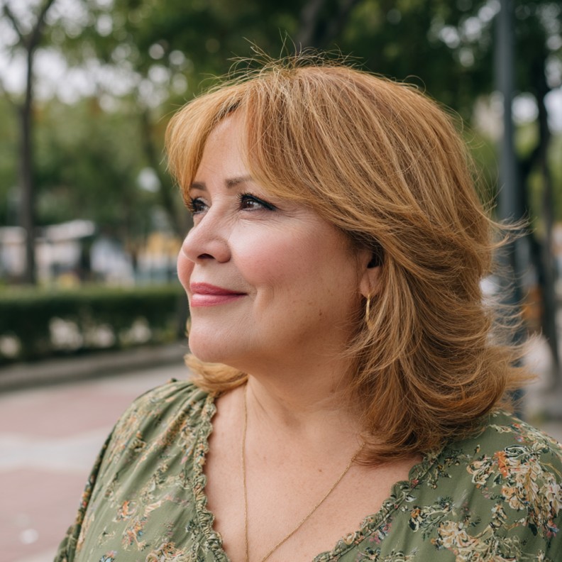 Textured Butterfly Cut with Subtle Face-Framing Layers