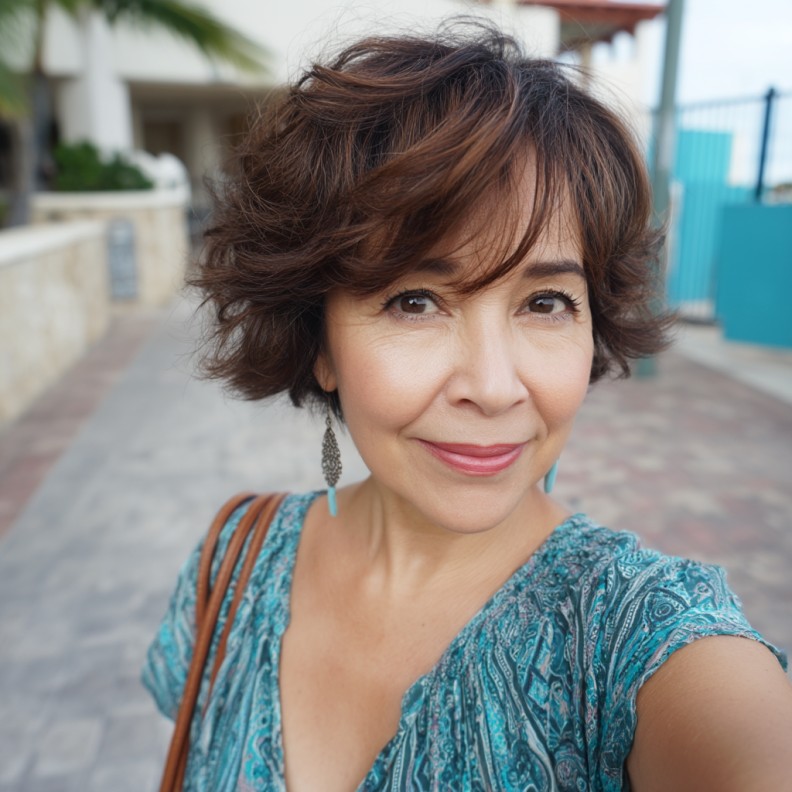 Textured Short Butterfly Cut with Soft Volume