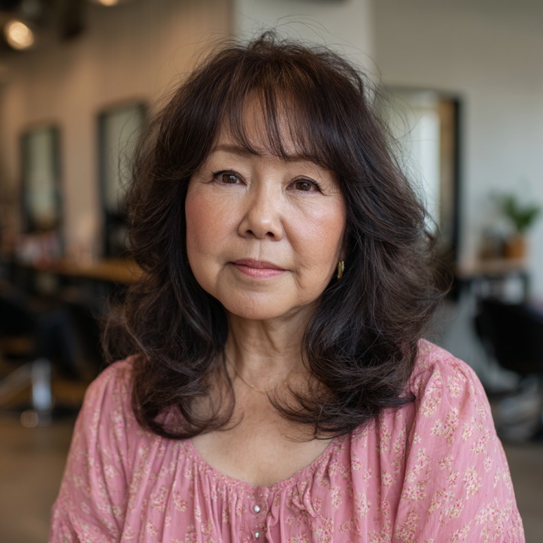 Voluminous Layered Butterfly Cut with Natural Waves