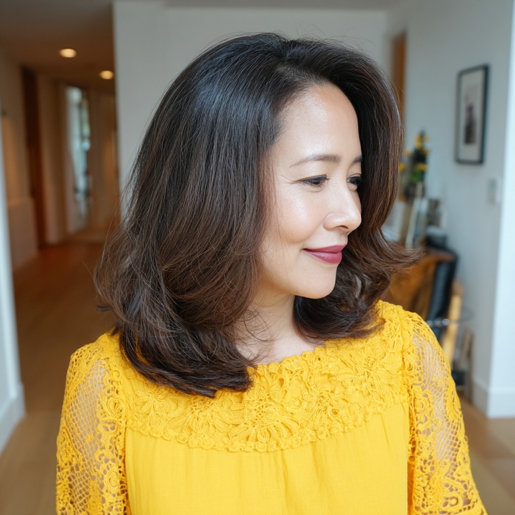 Chic Feathered Layers with Subtle Volume