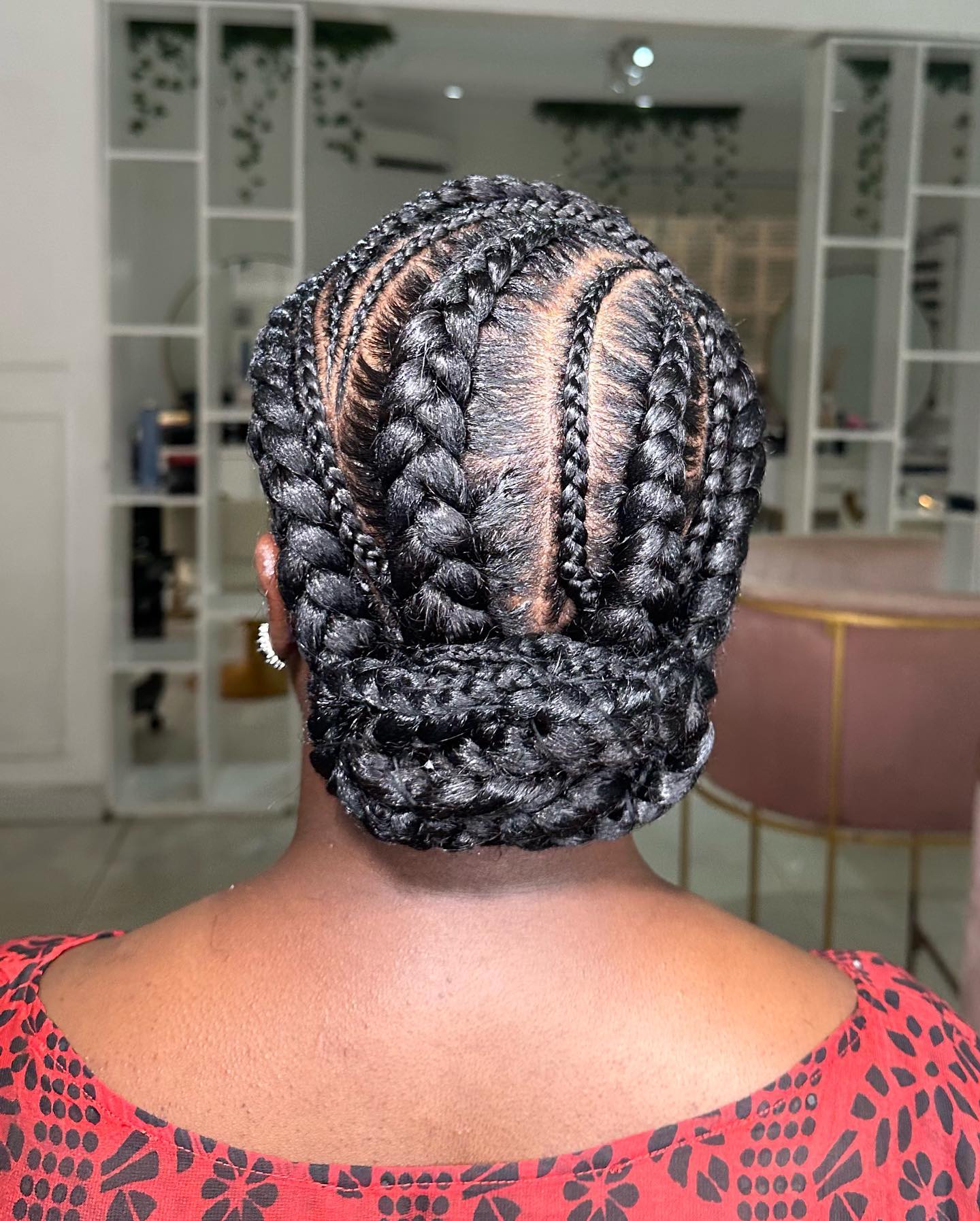 Stunning Jumbo Braids with Intricate Updo Design