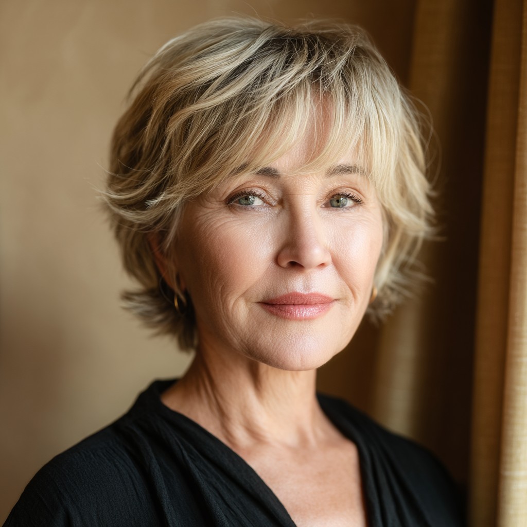 Chic Feathered Pixie Cut with Soft Layers