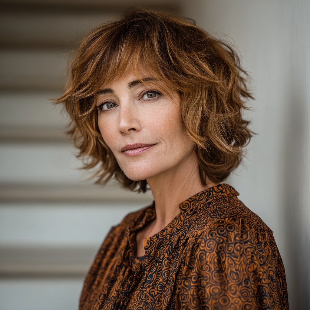 Chic Textured Shoulder-Length Cut with Soft Waves