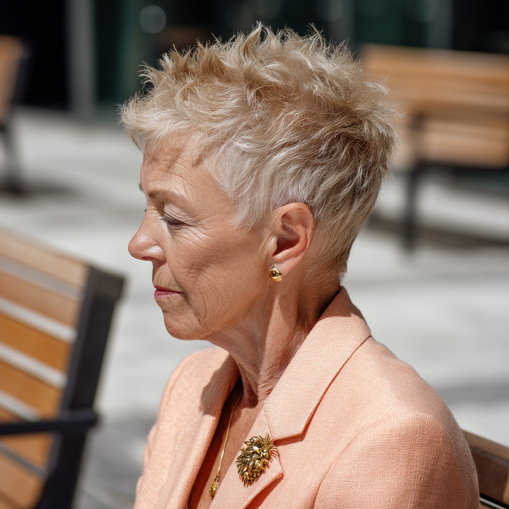 Dynamic Textured Spiky Pixie Cut with Soft Layers