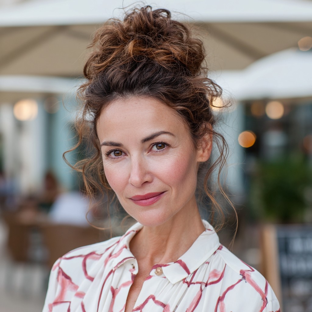 Effortlessly Chic Curly Updo
