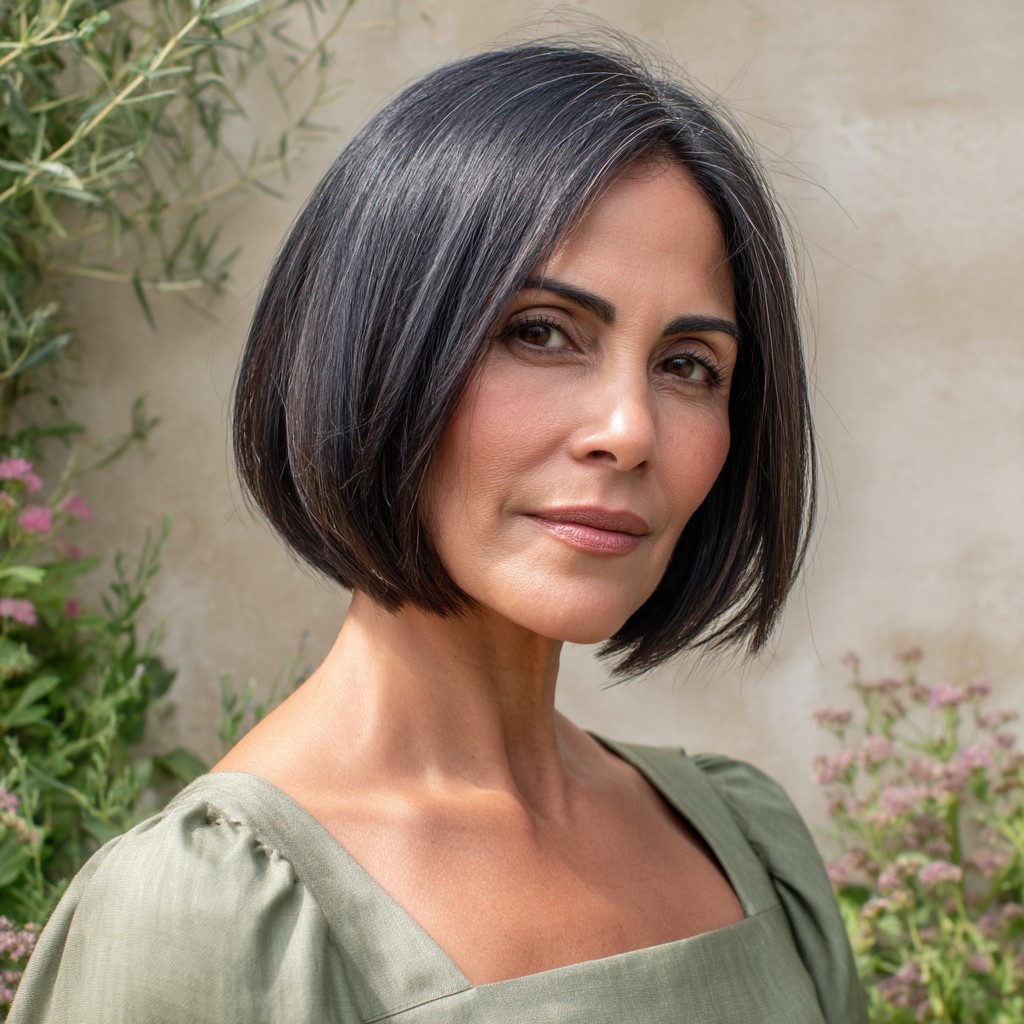 Classic Blunt Bob with Subtle Textured Ends