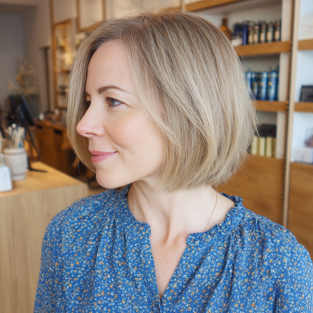 Soft Blunt Bob with Subtle Movement