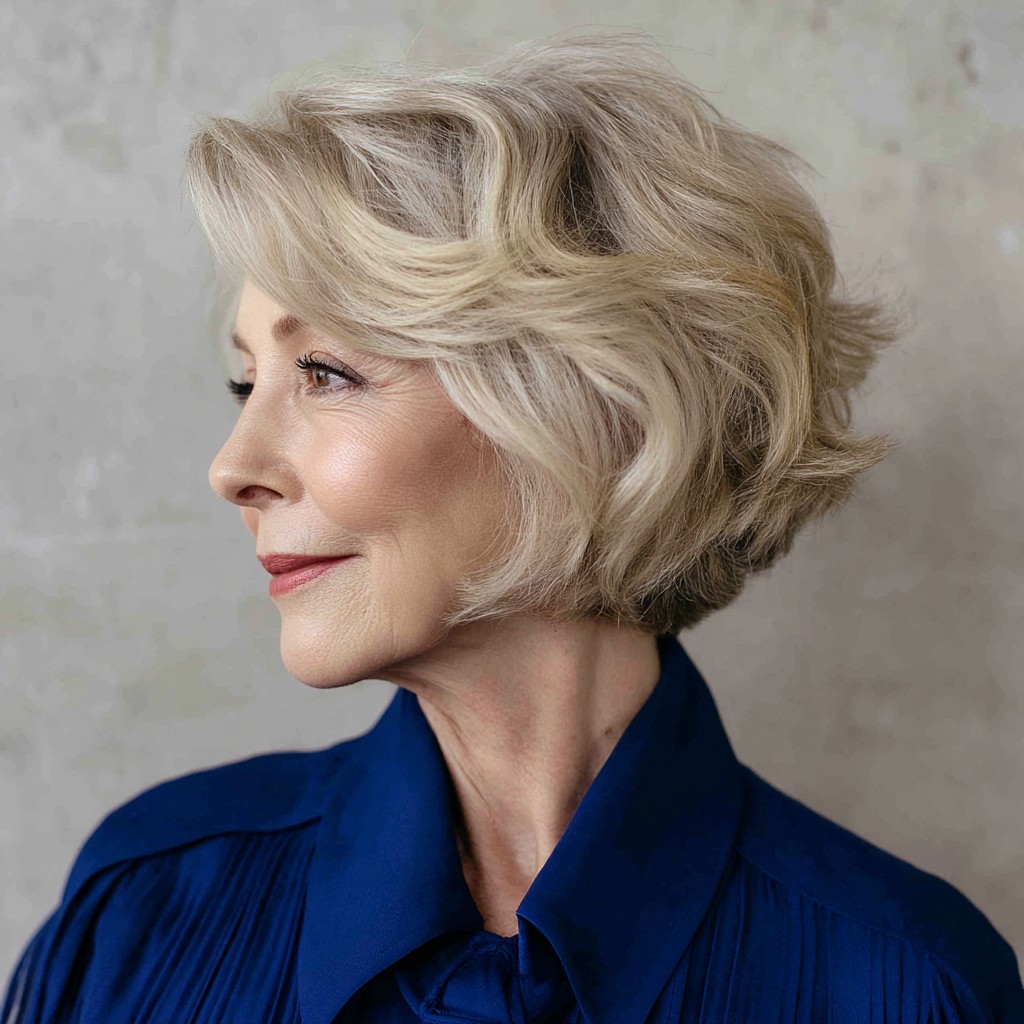 Stylish Textured Bob with Soft Waves