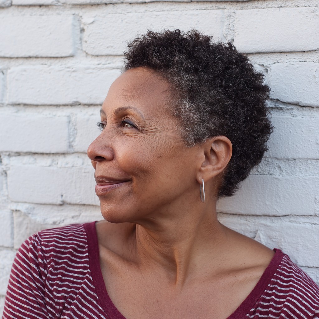 Chic Curly Pixie with Natural Texture