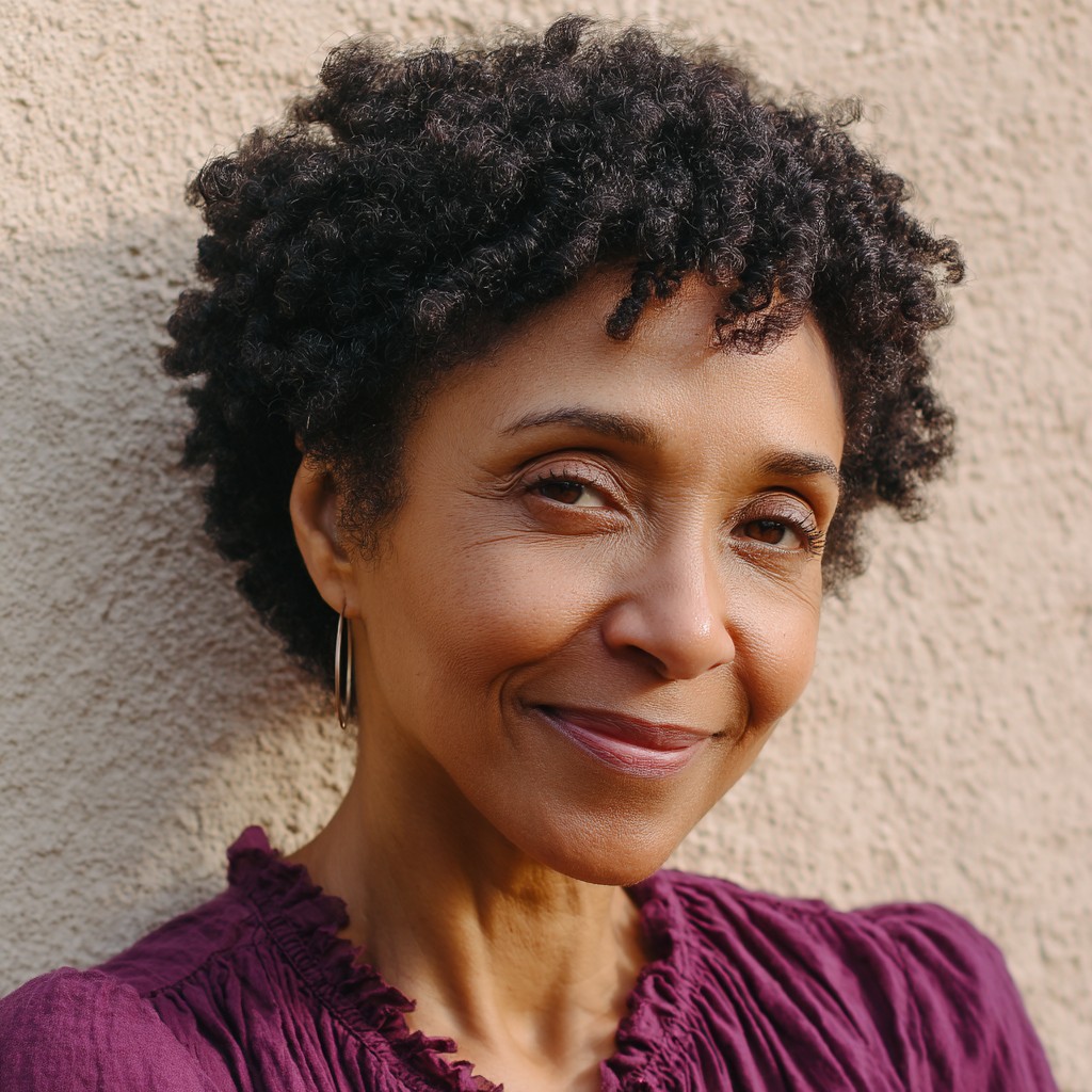Natural Short Curly Pixie with Defined Texture