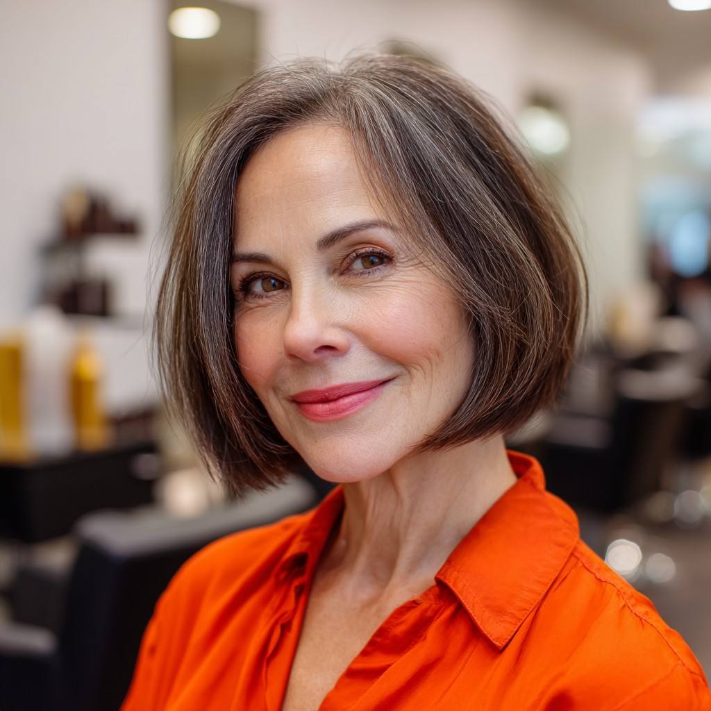 Sleek Blunt Bob with Soft Edges