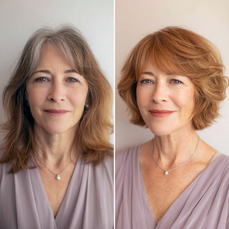 Textured Caramel Blonde Bob with Soft Waves