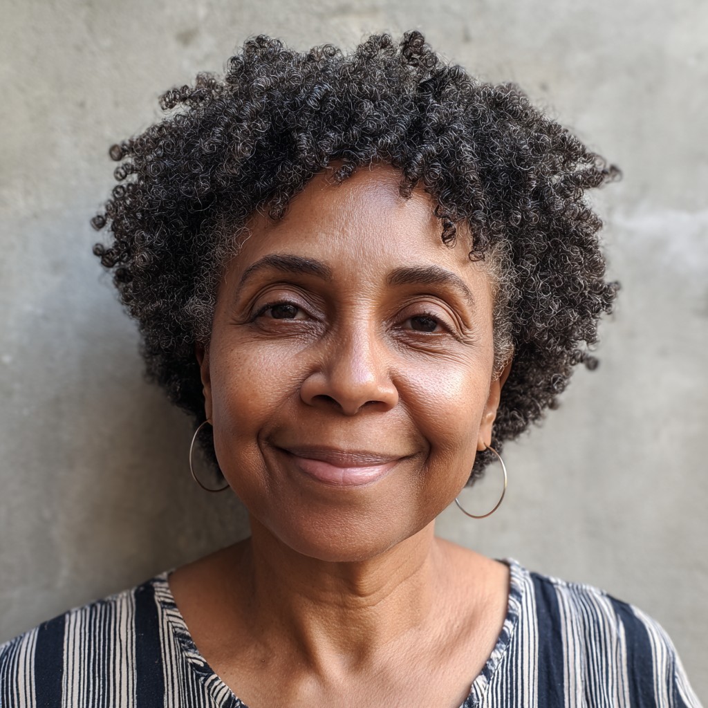 Textured Short Curly Pixie with Defined Volume