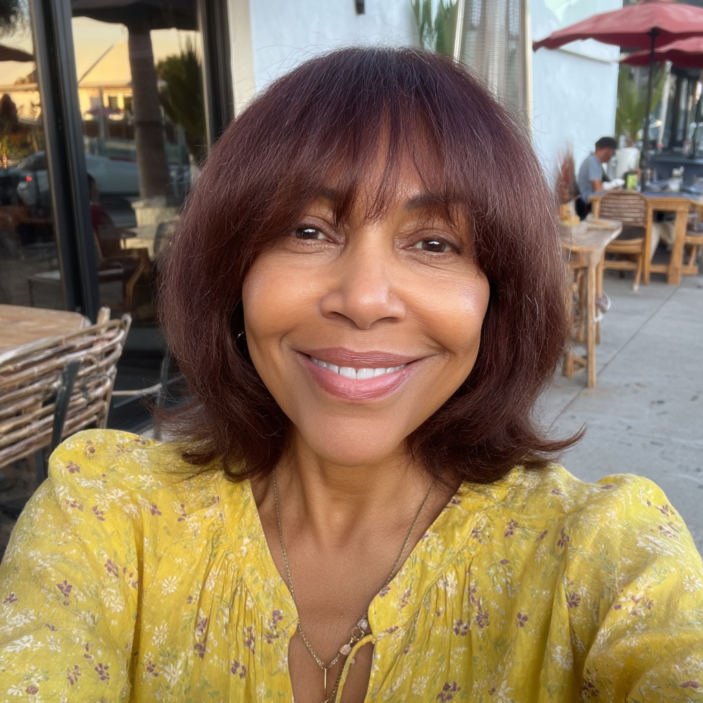 Charming Feathered Bob with Subtle Bangs