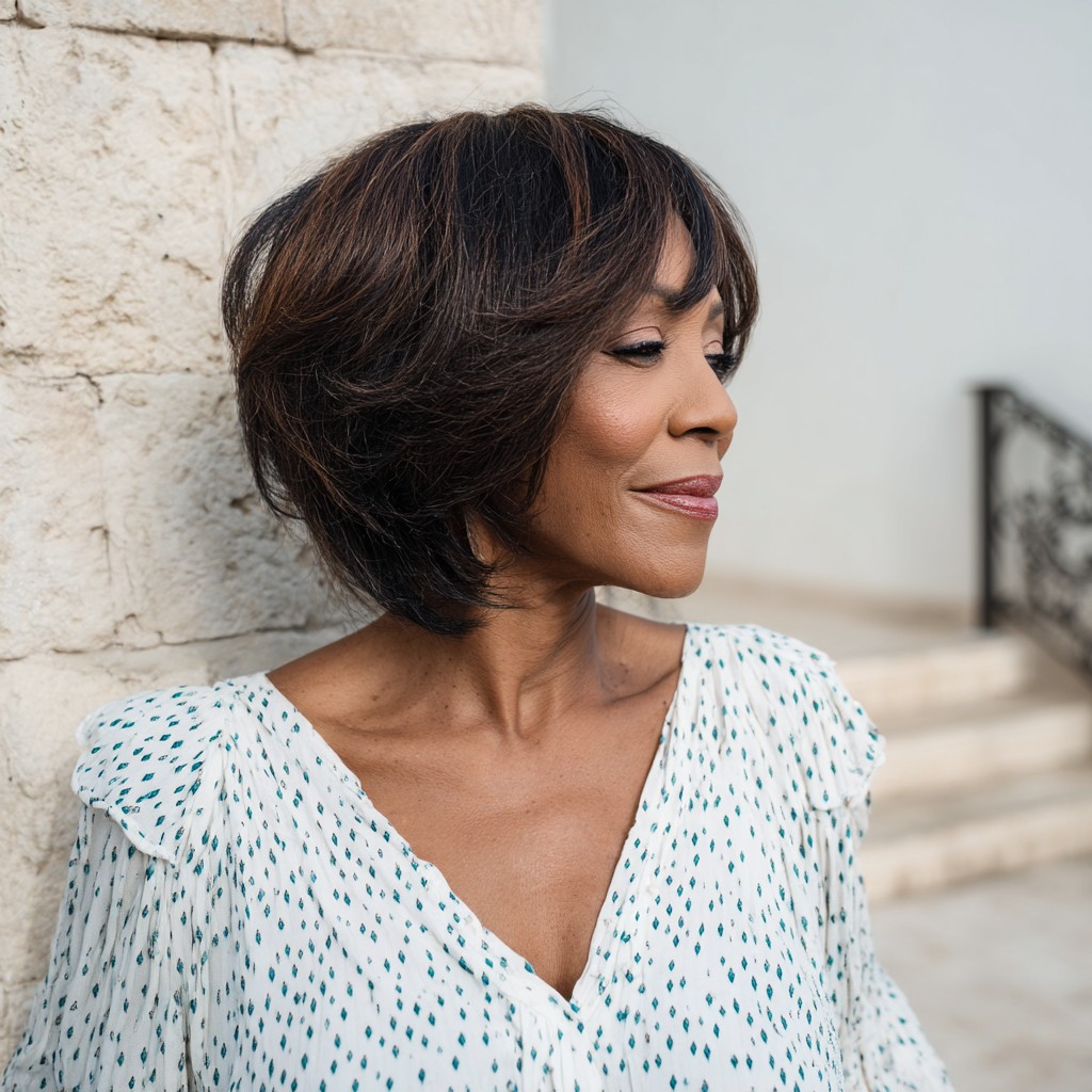 Chic Feathered Bob with Soft Movement