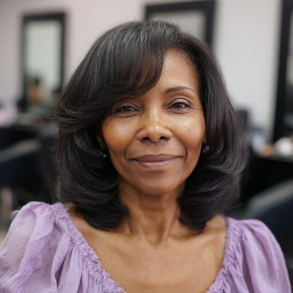 chic layered feathered bob