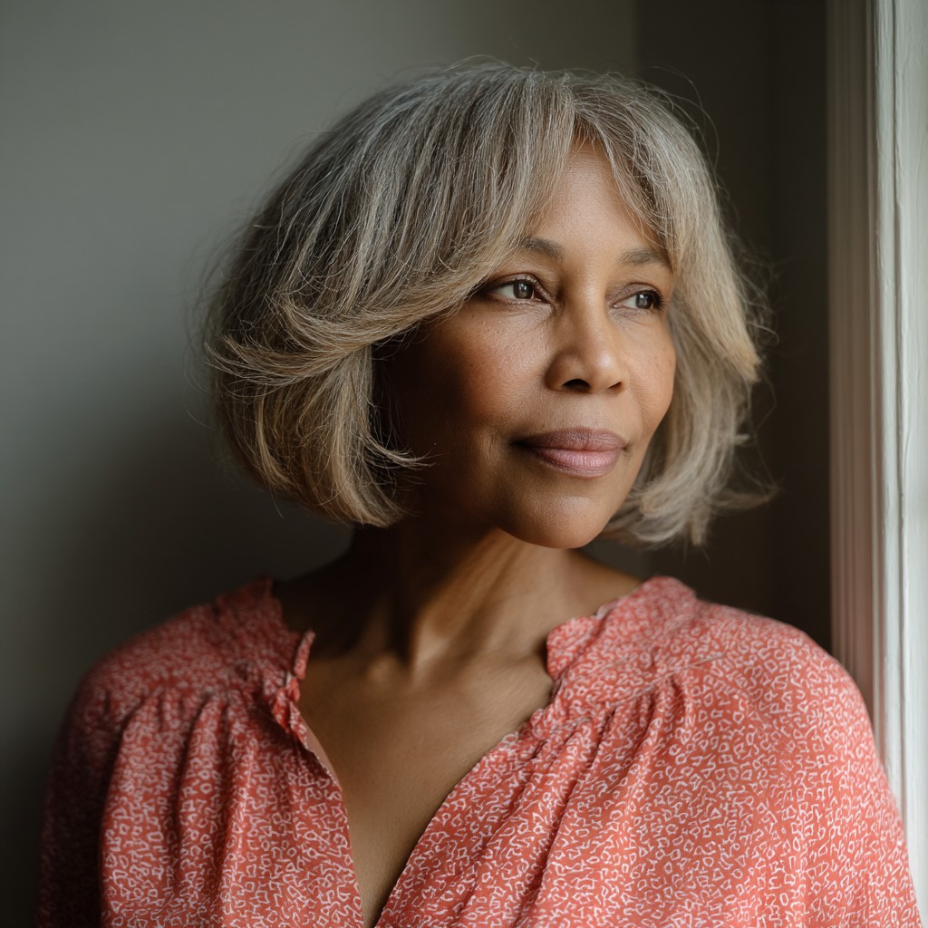 Soft Feathered Bob with Subtle Layers