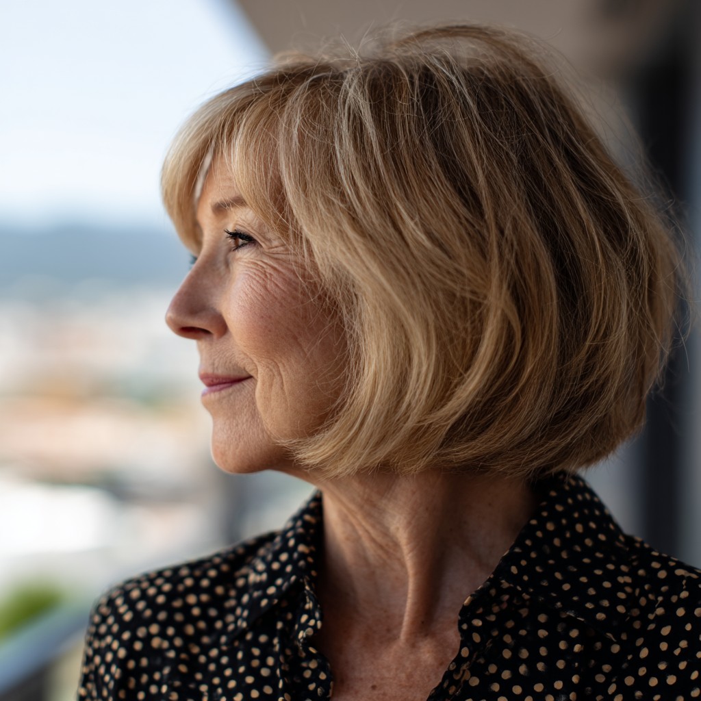 Soft Layered Bob with Gentle Face-Framing Layers