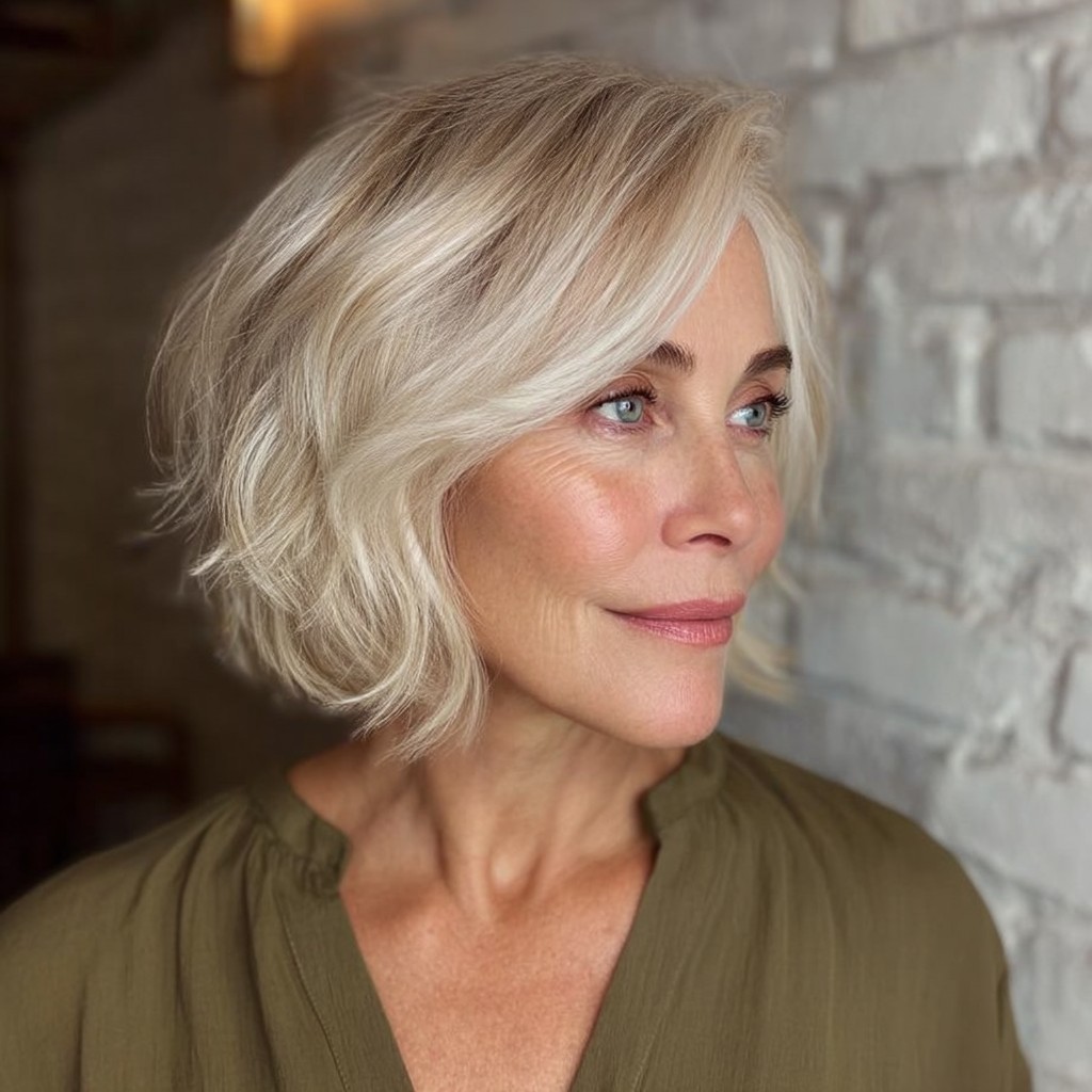 Soft Textured Bob with Effortless Waves