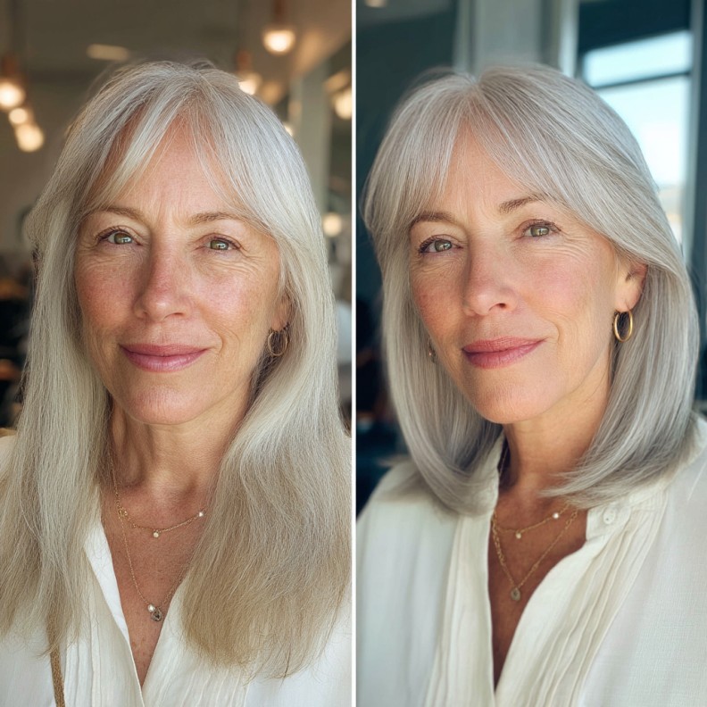 chic layered medium length bob