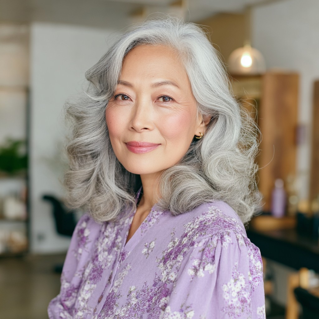 Chic Medium-Length Soft Waves with Subtle Layers