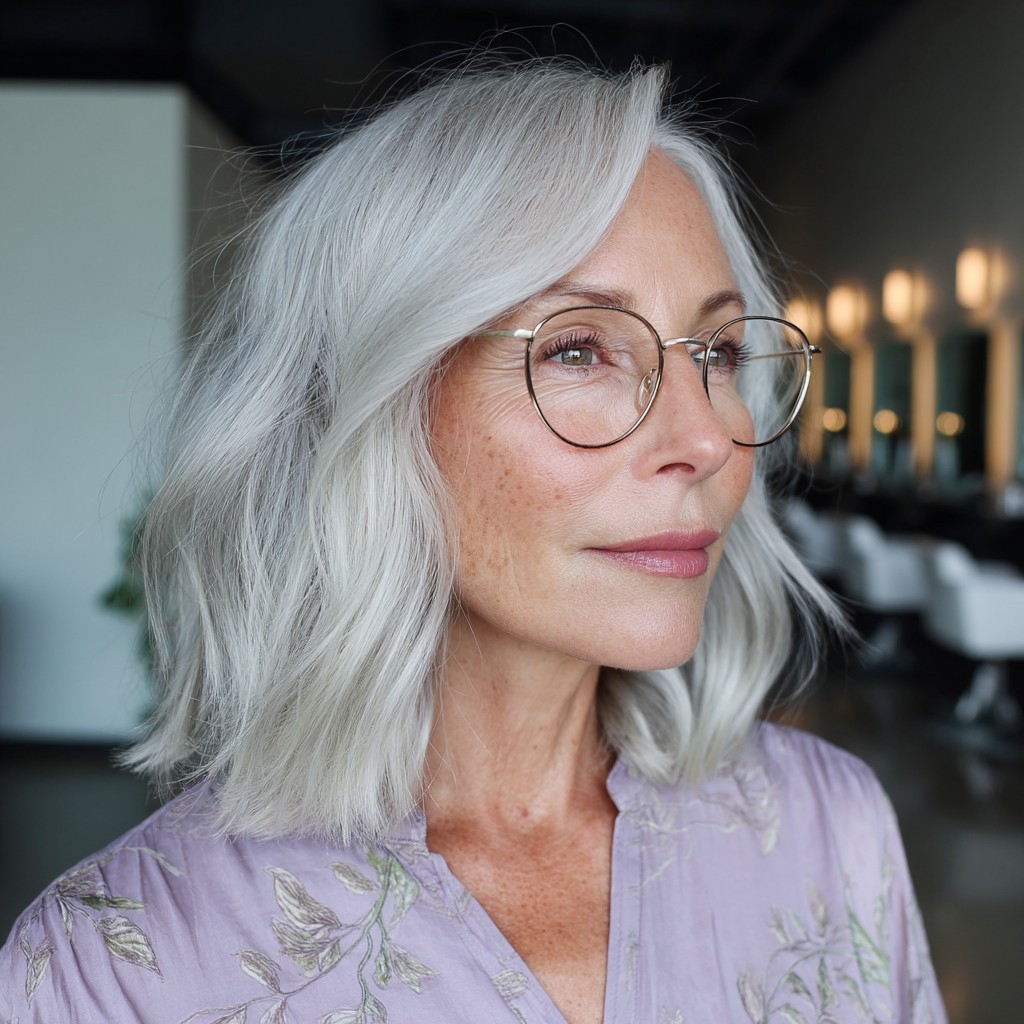 Chic Softly Textured Medium Cut with Subtle Waves