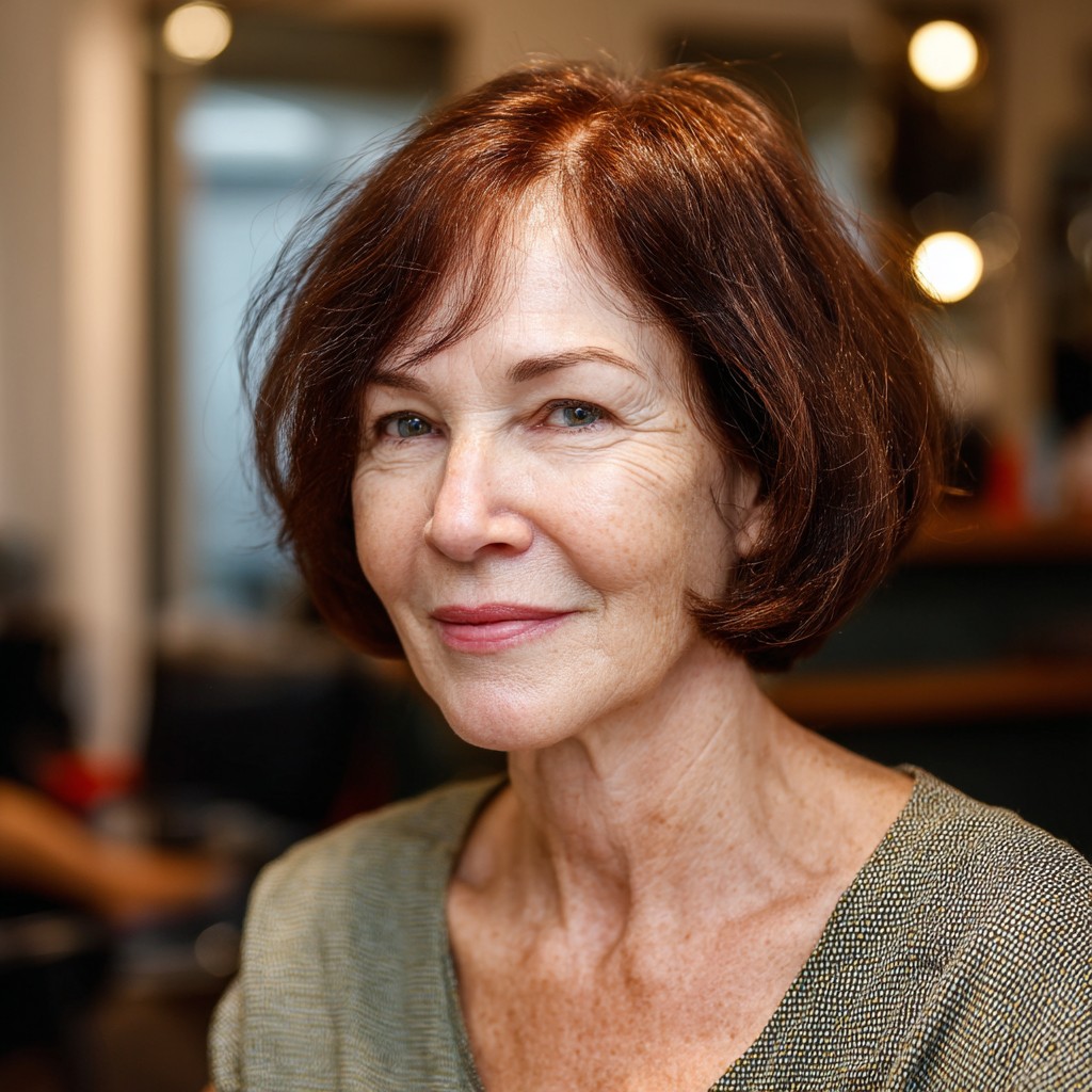 Chic Velvet Edge Bob with Soft Movement