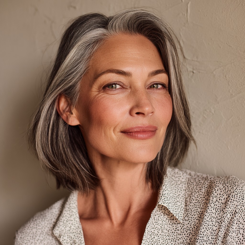 Elegant Soft Gray Lob with Textured Ends