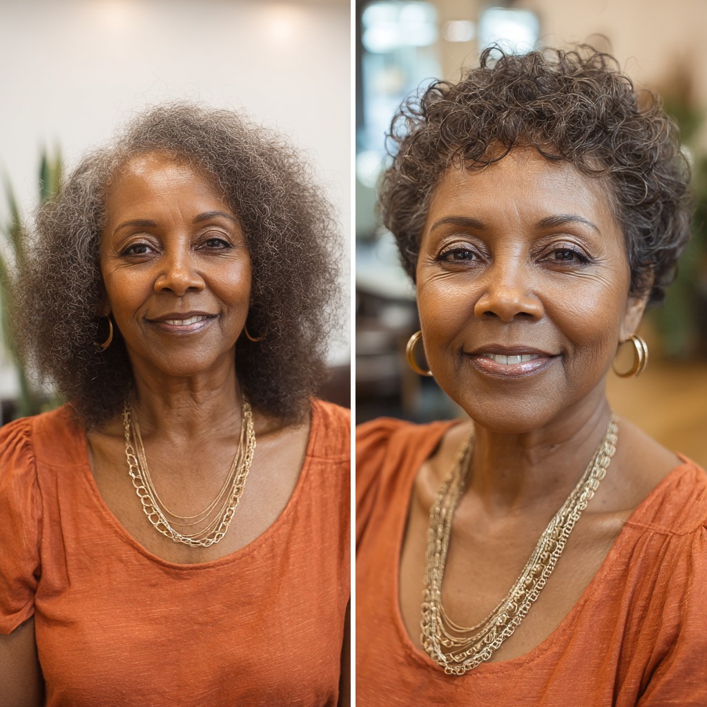 Soft Tousled Curly Pixie with Natural Volume