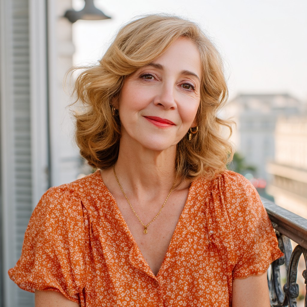 Softly Curled Shoulder-Length Bob with Natural Volume