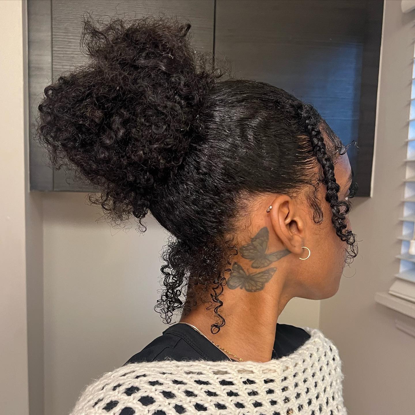 Textured High Puff with Defined Edges