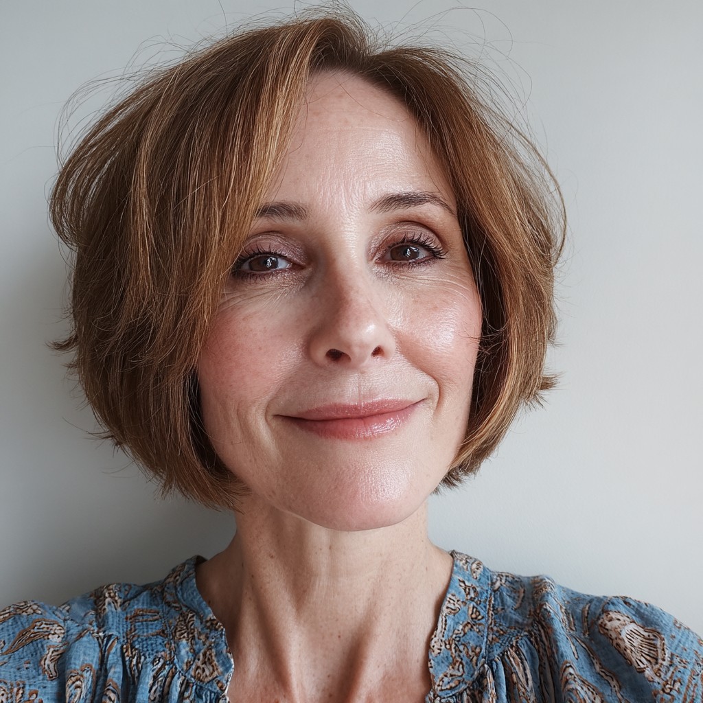 Textured Velvet Edge Bob with Subtle Volume