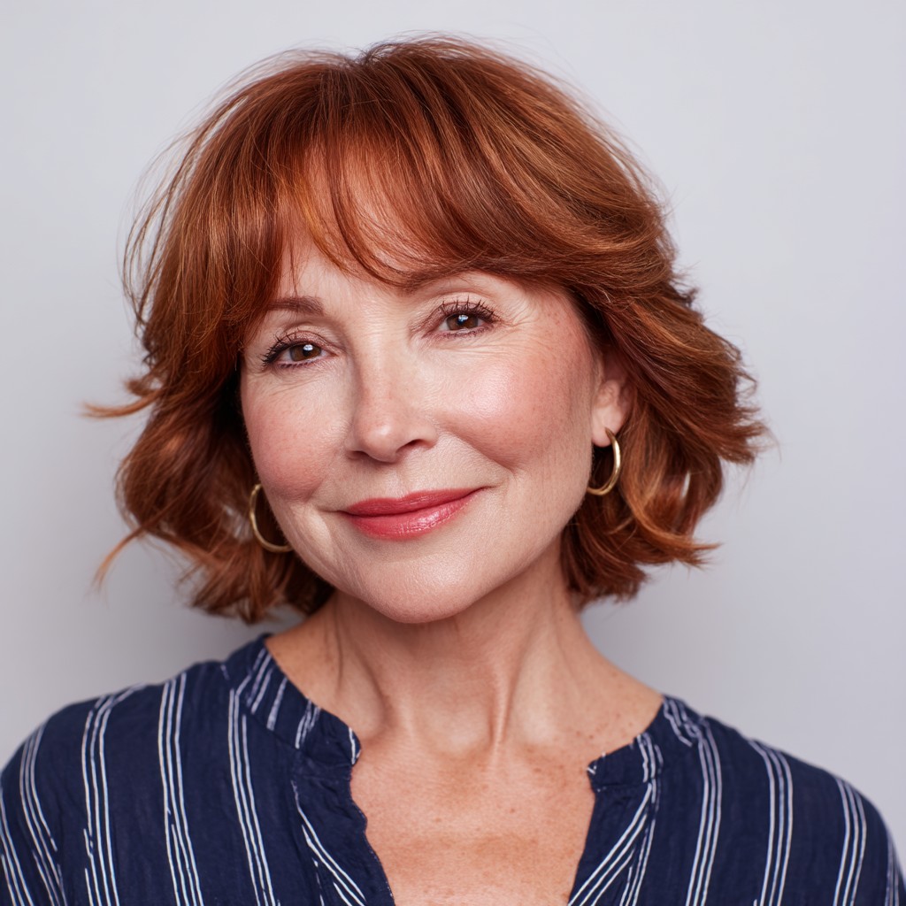 Charming Layered Cut with Soft Bangs
