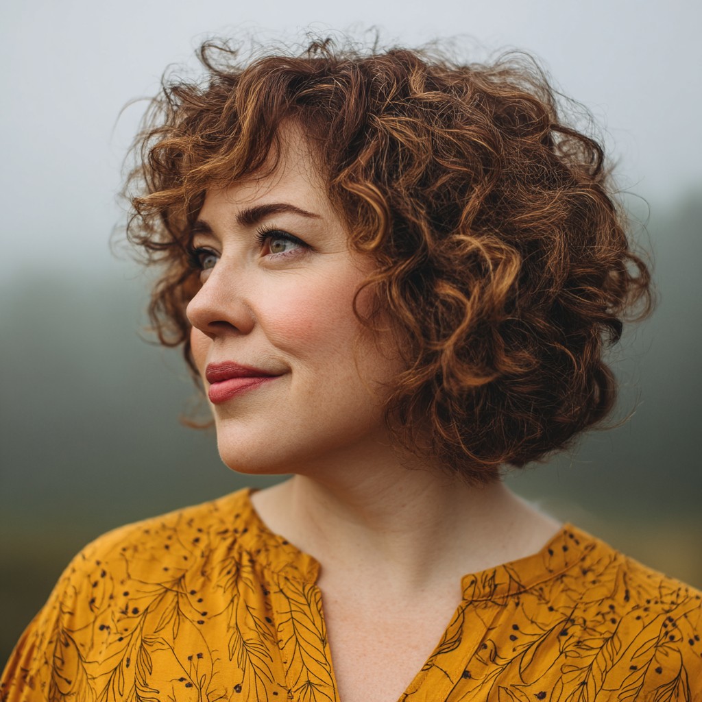 Chic Curly Bob with Defined Texture