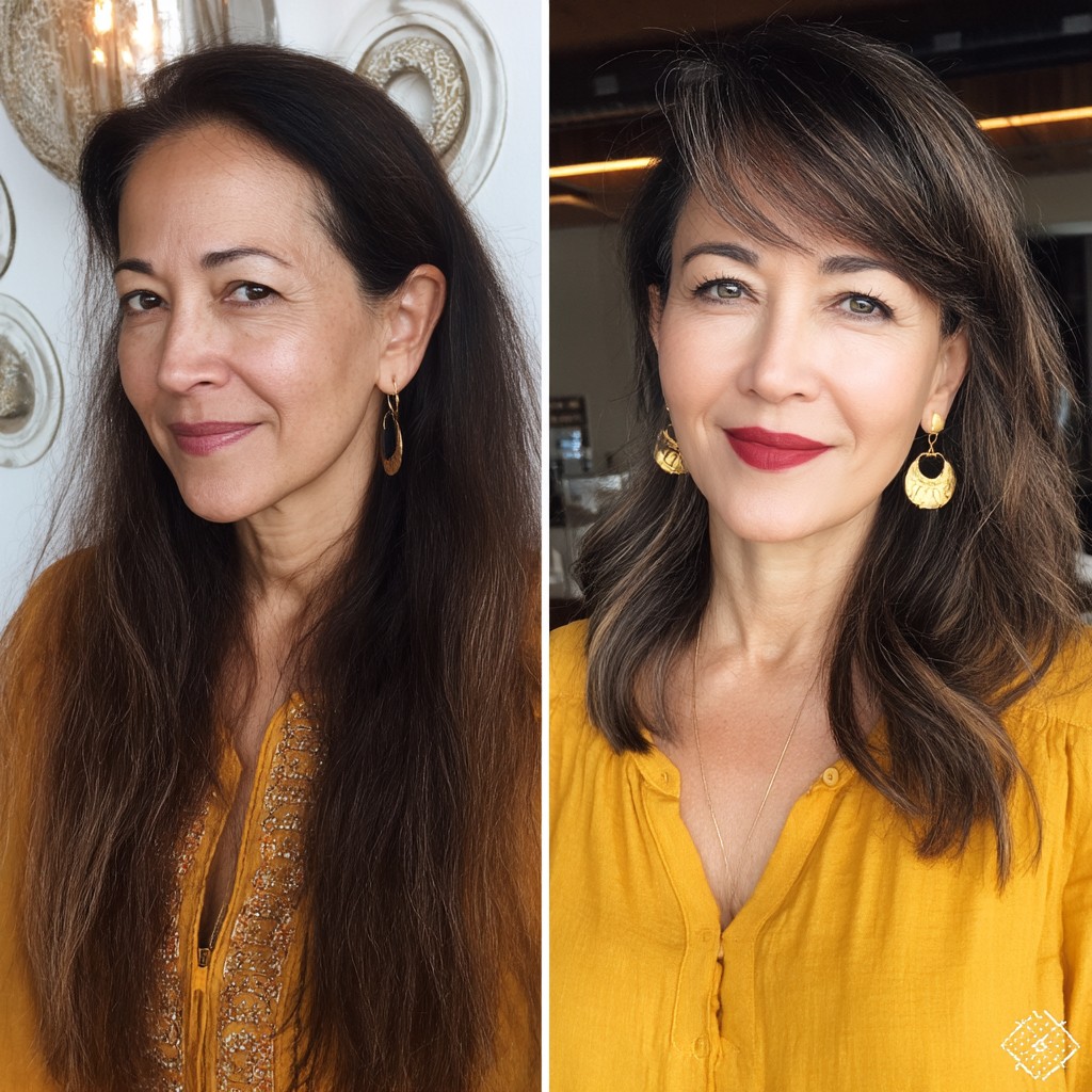 Chic Medium-Length Soft Waves with Subtle Balayage Highlights