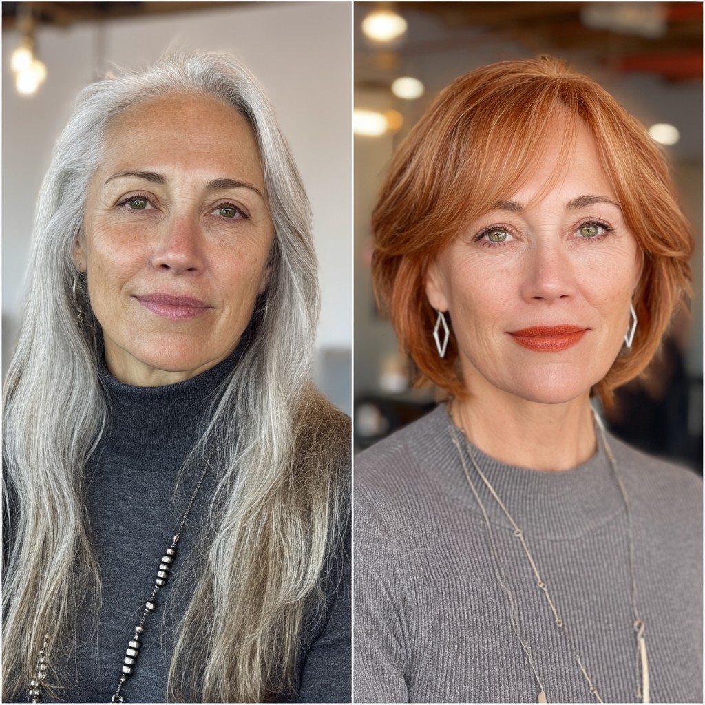 Chic Textured Bob with Warm Auburn Tones