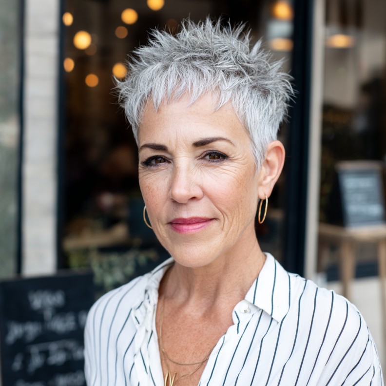 Choppy Textured Pixie Cut with Playful Volume