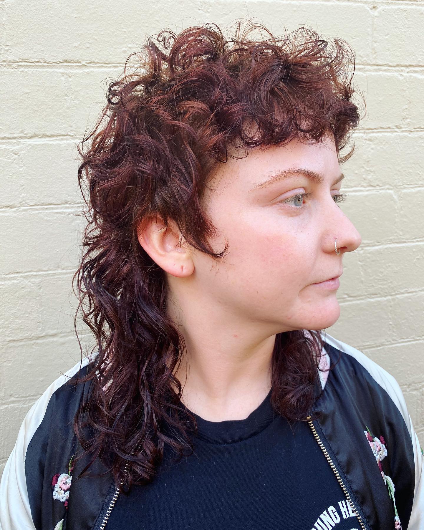 Curly Modern Mullet with Defined Texture