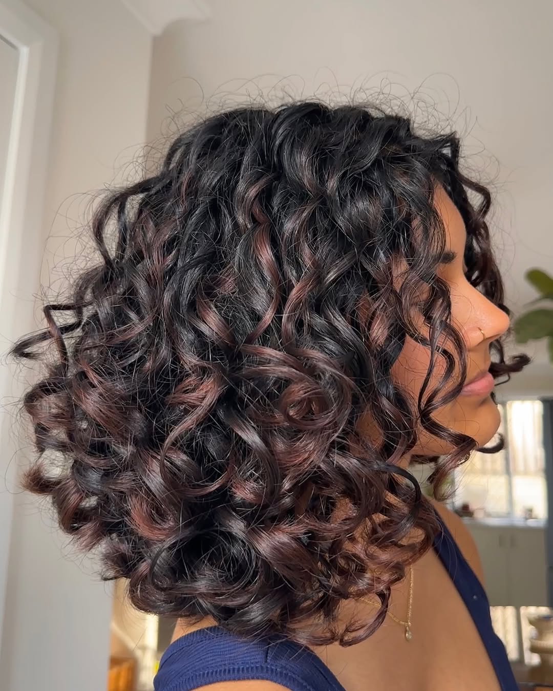 Dynamic Textured Choppy Layers with Rich Mahogany Highlights