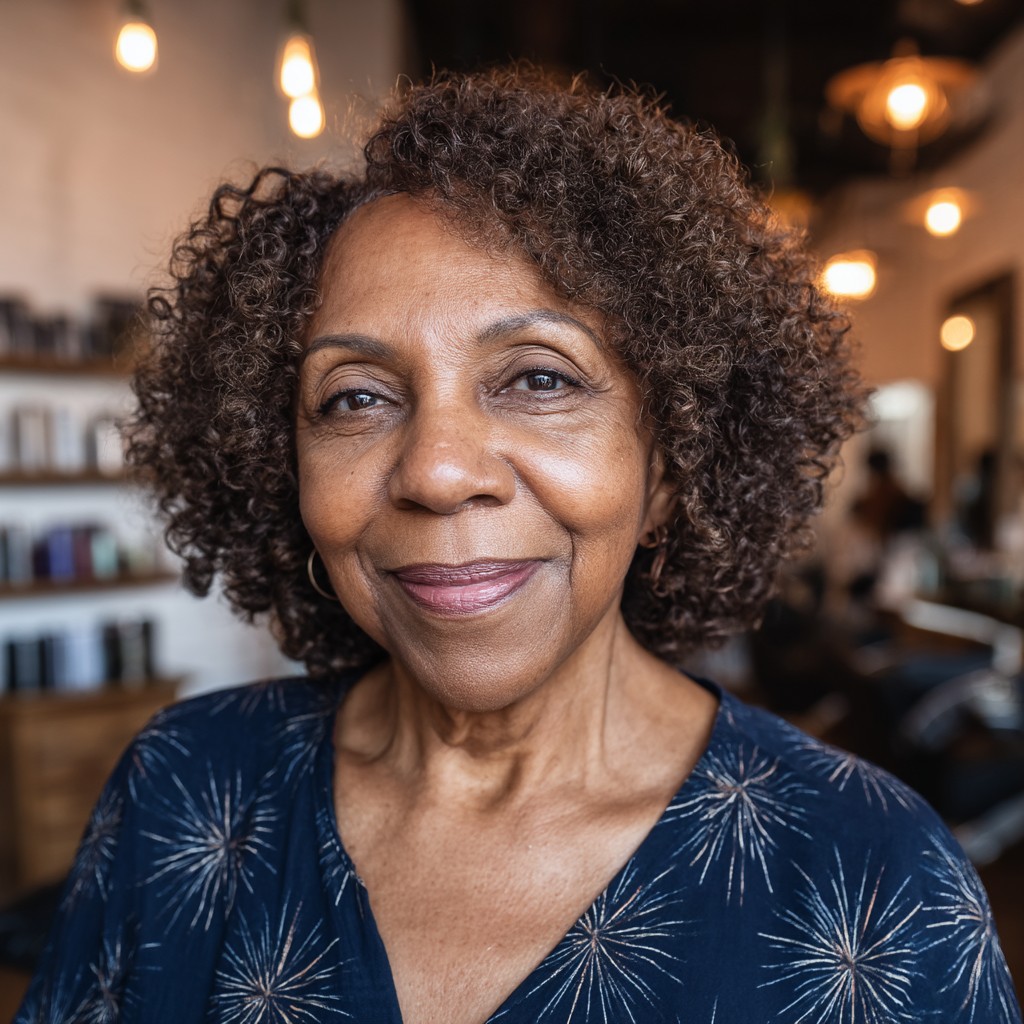 Elegant Curly Choppy Layers for Natural Hair