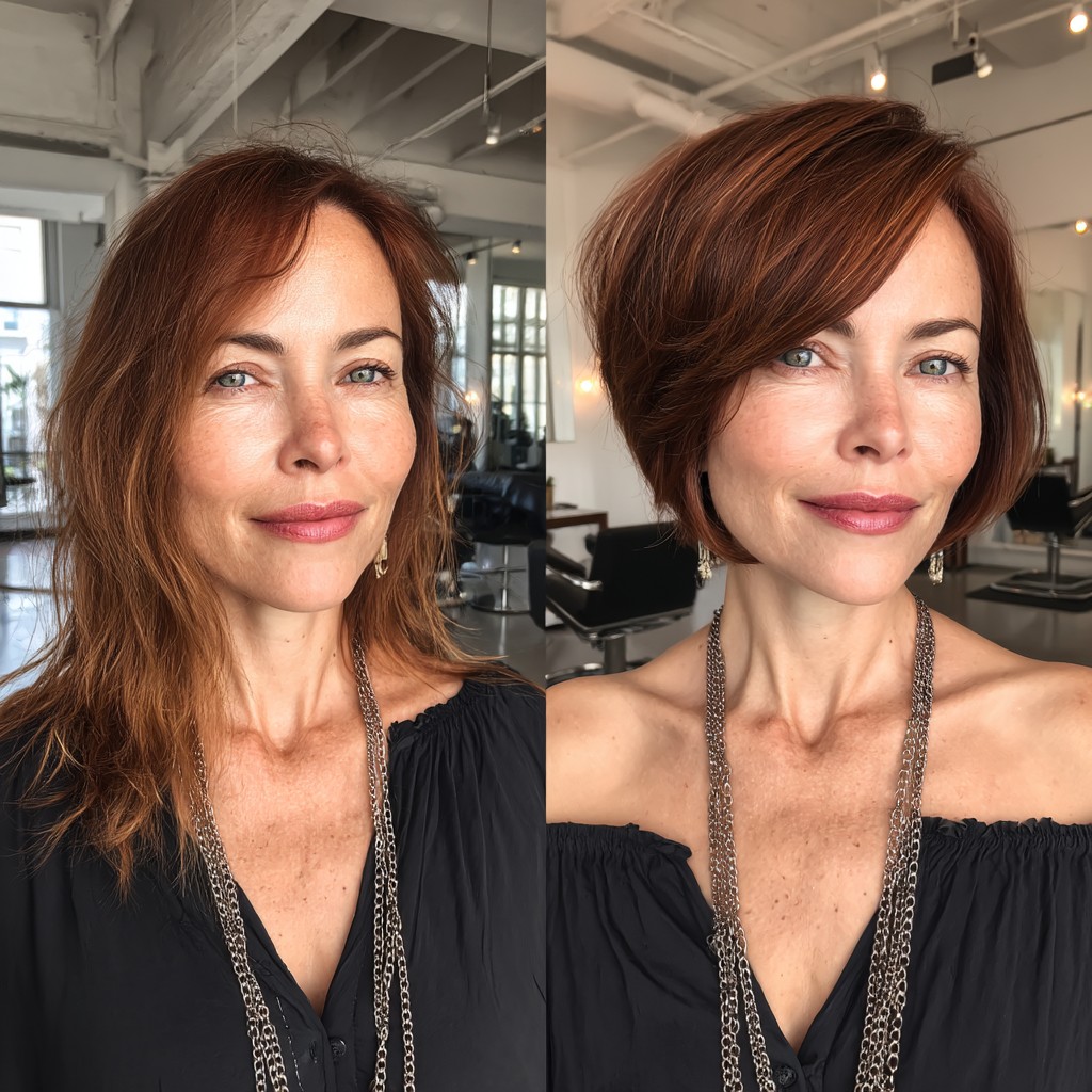 Elegant Short A-Line Cut with Subtle Highlights