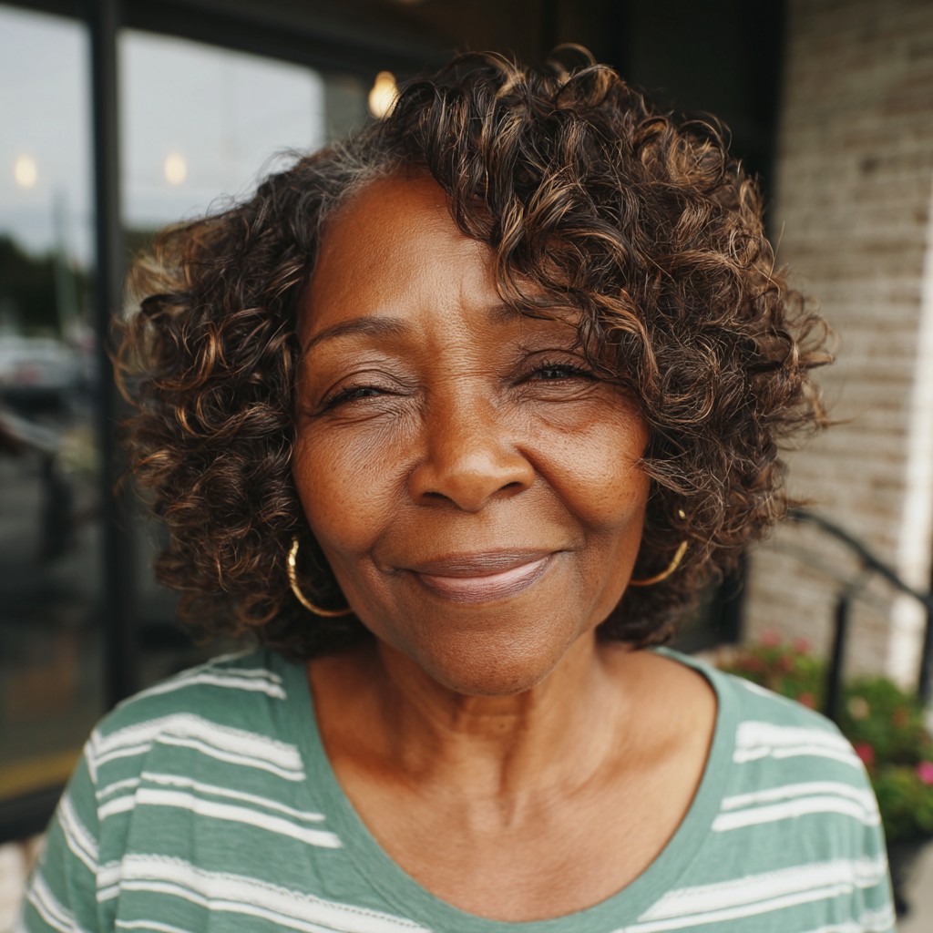 Elegant Textured Choppy Layers for Natural Curls