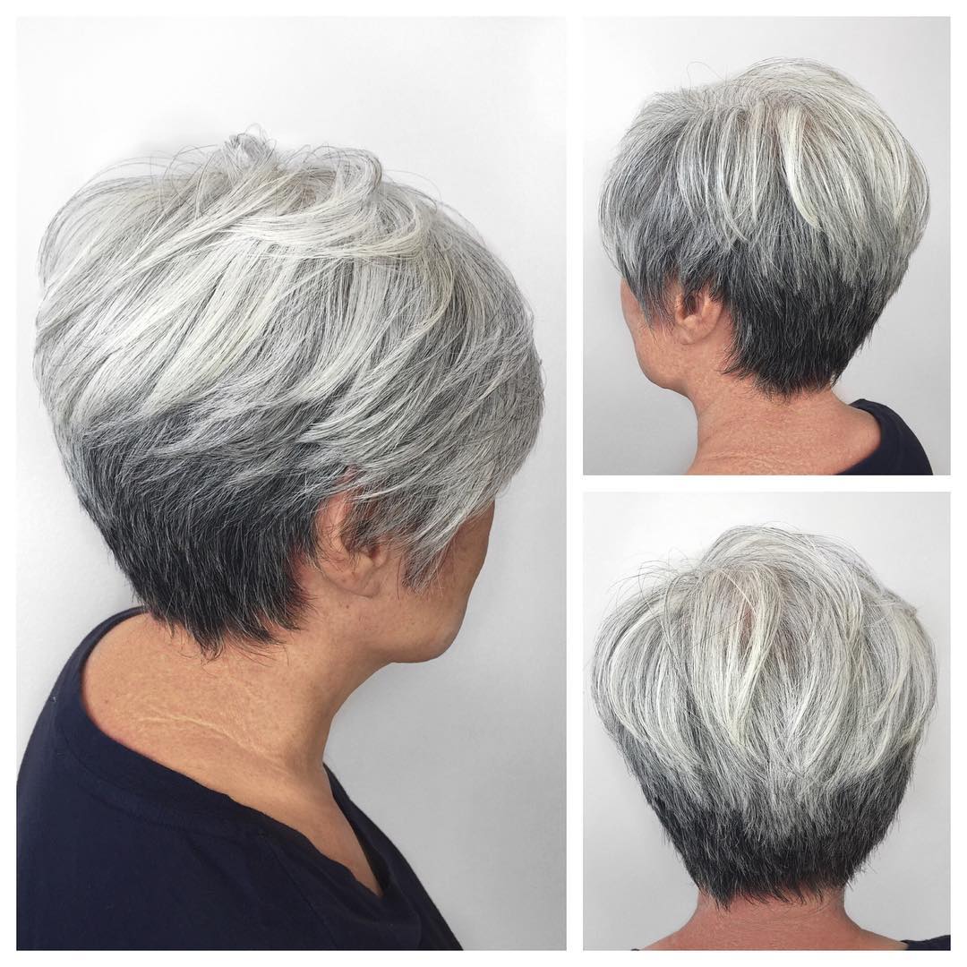 Elegant Textured Silver Pixie with Dark Undertones