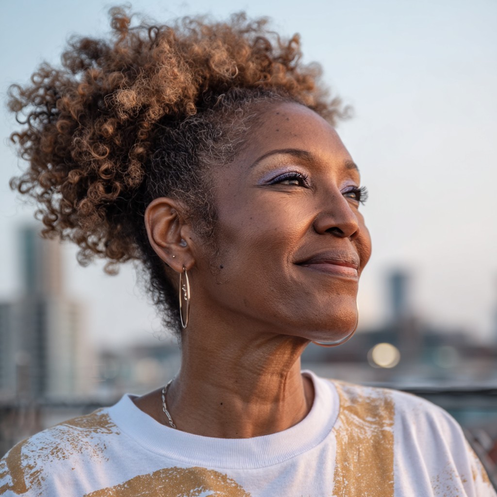 modern curly choppy layers for natural hair
