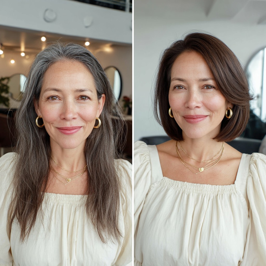 Modern Smooth A-Line Bob with Subtle Highlights