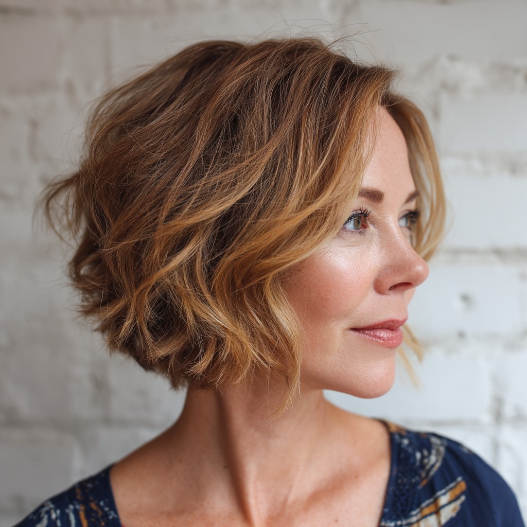 Modern Textured Bob with Soft Waves