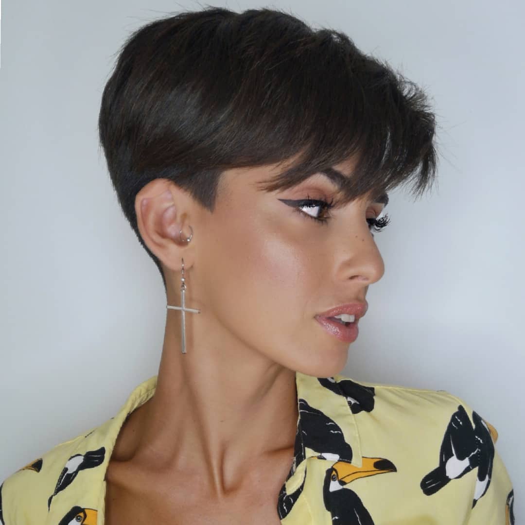 Modern Textured Pixie Cut with Soft Bangs