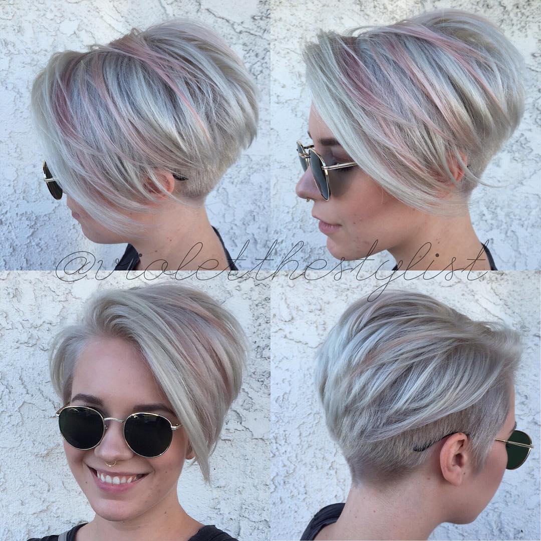 Softly Textured Pastel Pixie Cut with Subtle Layers