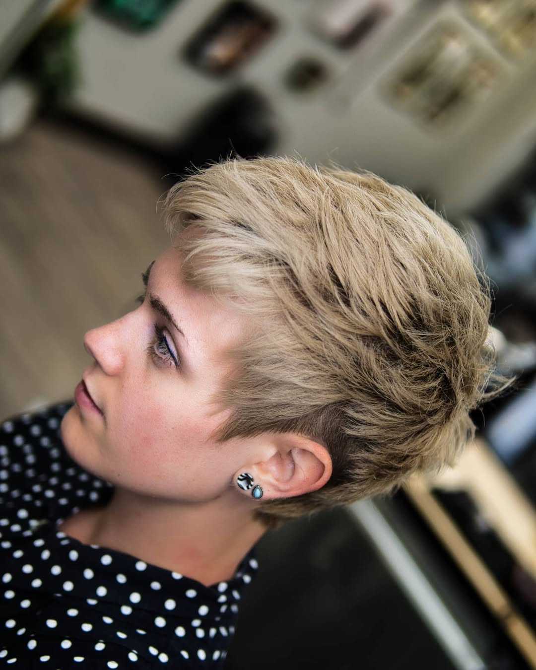 Textured Light Blonde Pixie Cut with Soft Layers