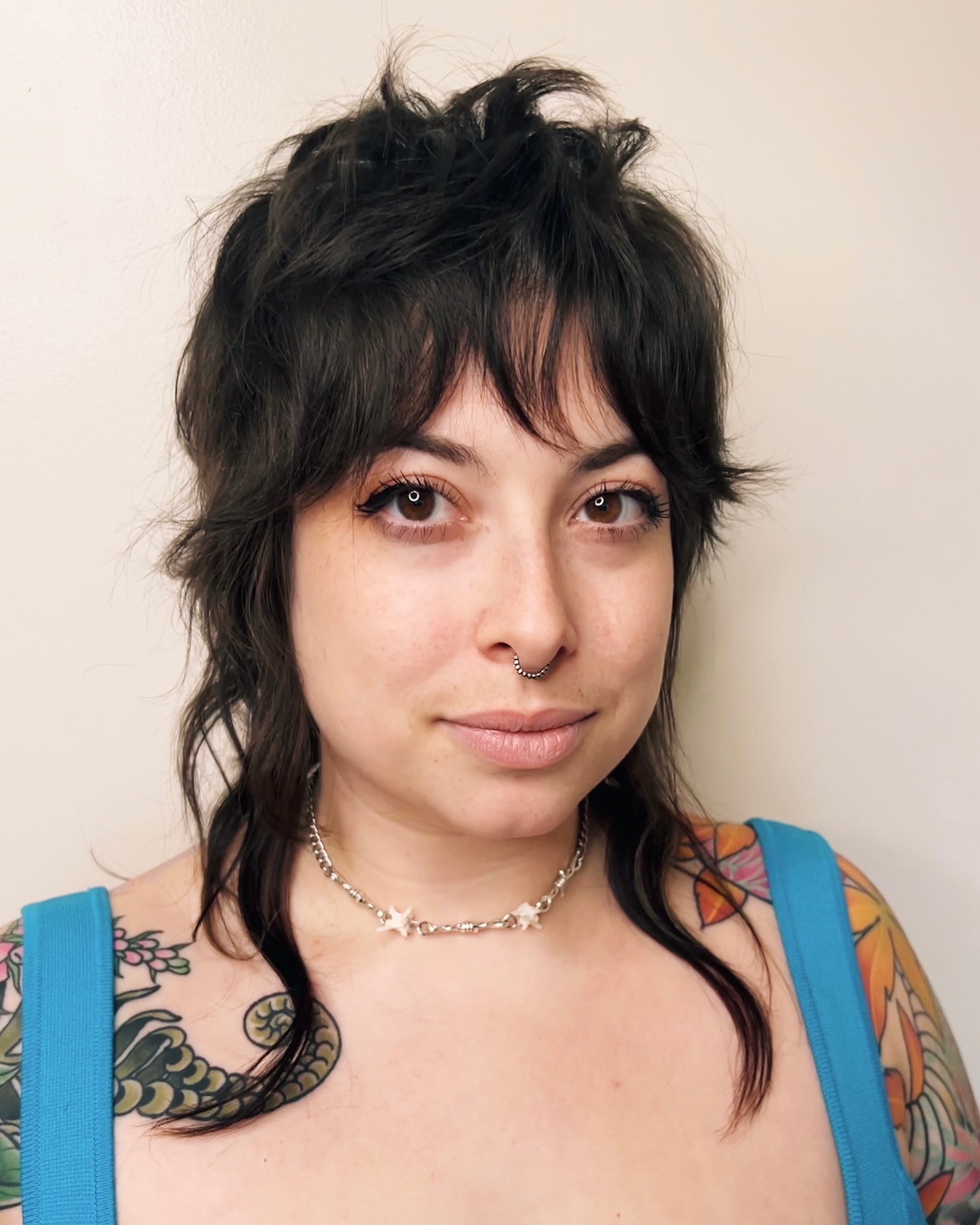 Textured Modern Mullet with Edgy Layers